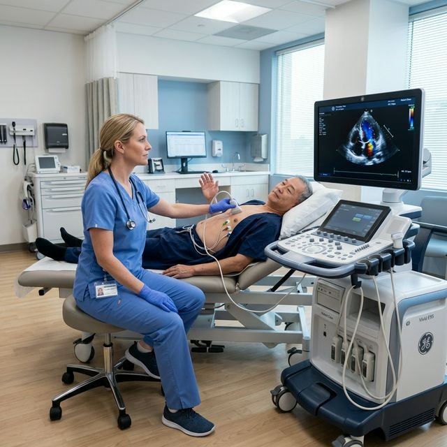 Ecocardiografía con transductor sectorial cardíaco alquiler Colombia hospitales